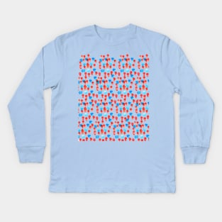 red and blue buds Kids Long Sleeve T-Shirt